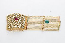 polki bracelet with ruby stone