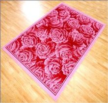 Flower print polyacrylic carpet