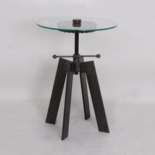 IRON GLASS SIDE TABLE TOP