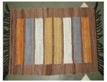 leather flatweave rug