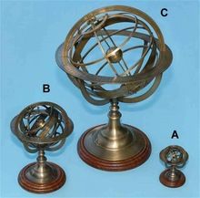 Brass Armillary Spheres Group 