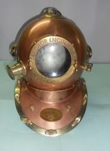 Nautical Brass and Copper Finish Steel Metal Anchor Engineering  Diving Helmet 