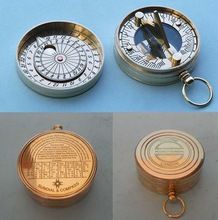 Polished Brass Sundial Compass 