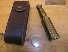 Vintage Antique Brass Telescope