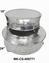 Round Cake Stand With Nickel Finish