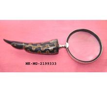 Table Magnifying Glass With Natural Horn Handle