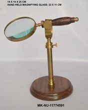 Table Top Magnifying Glass With Wooden Stand