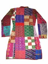 Indian Patchwork Vintage Design kantha Quilted Silk Patola