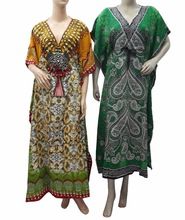Printed design Women Long Kaftan Hippie Boho Dress