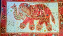 Wall Decor Elephant Tapestry Patchwork Embroidered Hippie