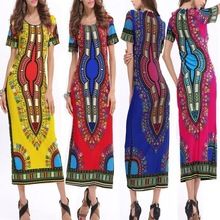 Women Traditional African Printed Dashiki Bodycon Dress