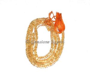 Citrine Faceted Rondelle Gems Beads