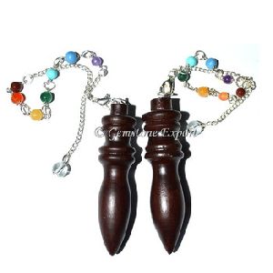 Egyptian RoseWood With Chakra Chain Pendulum