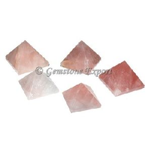 Gemstone Rose Quartz Small Pyramids
