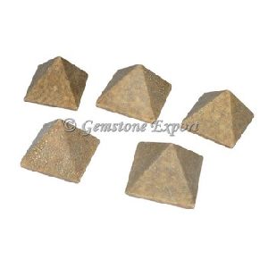 Gemstone Yellow Jade Small Pyramids