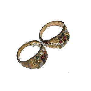 Golden Chakra Gemstones Ring