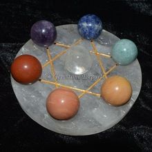 Seven Chakra David Star with Ball set