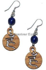 Throat Sanskrit Chakra Earrings