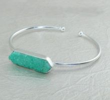 Amazing Green Druzy Bangle