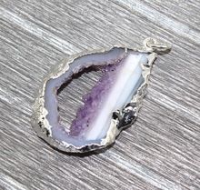 Natural Geode Druzy Pendant