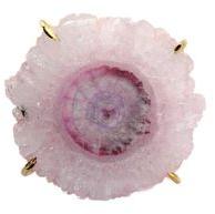 Natural Light Pink Solar Quartz Ring