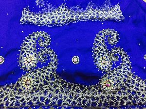African Polyester Embroidered George fabrics