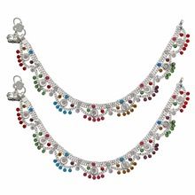 Multi Color Glass Stone Traditional Anklet