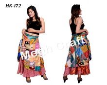 Double Layer Patch Wkork Skirt