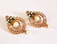 Gold Plated South Indian Earrings