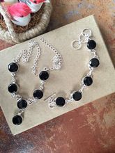 Black Onyx Necklace Bracelet Set