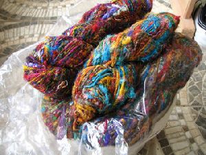 Multicolored Banana Silk Yarn for Knitters