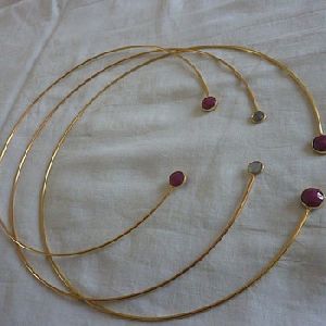 alloy gold flexible metal necklace