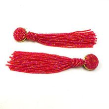 ruby gemstone beads earrings