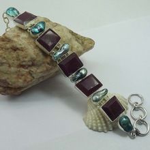 Ruby Biwa Pearl Bracelet
