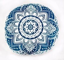 hand screen print latest design round cushion cover pillow