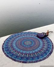 Tapestries Elephant Mandala Round Handmade Beach throw