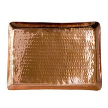 hammered rectangular copper tray