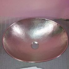 Shiny Copper Hand Hammered Bathroom Sink