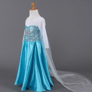 Kids Costumes Frozen Elsa Dress Baby Girl Apparel Cartoon Cosplay Clothing BXTZ