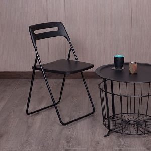 Atom Black Folding Chair