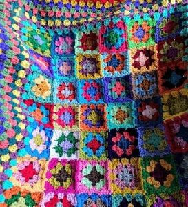 Handmade Bright Colors Vintage Style Newborn Baby blanket