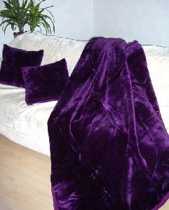 Handmade Velvet purple Bedspread