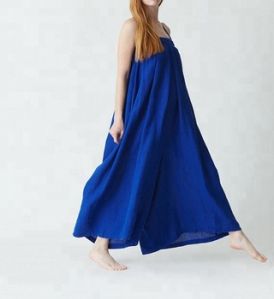 Linen Sleeveless Summer Wide Leg Pants Jumpsuit