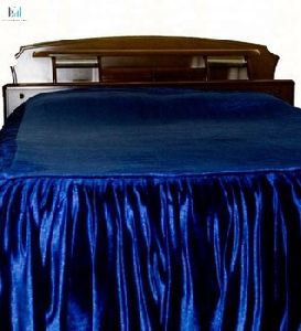 Queen Size velvet ruffle bed spread