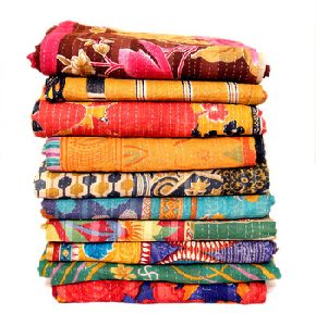 Throw Kantha Bedspread Quilts
