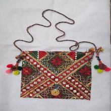 embroidered Mirror work Bag