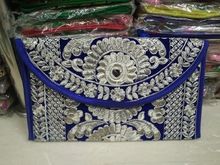 Handmade cotton clutch bag