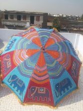 Handmade Elephant Embroidered Umbrella