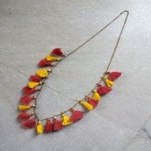 pom pom necklaces