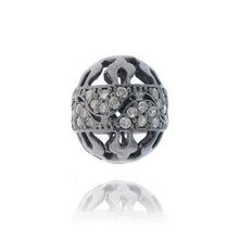 Pave Diamond Filigree Ball Beads
